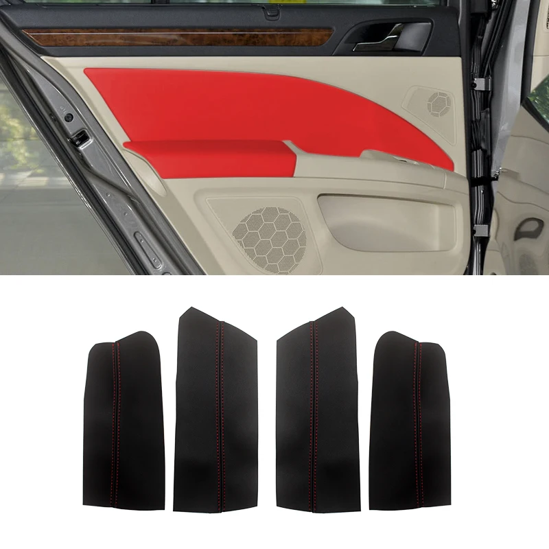 

4 шт./компл. для Skoda Superb панель подлокотника автомобильной двери из микрофибры кожаный чехол Защитная отделка с крепежными фитингами