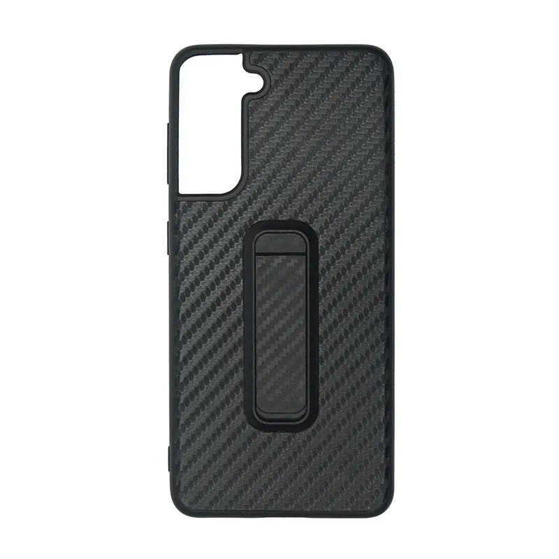 

For Samsung Galaxy S21 Ultra S21 Plus S21 Cases Carbon Fiber with Built-in Kickstand 360 Full Protective Back Cover Luxury Shell