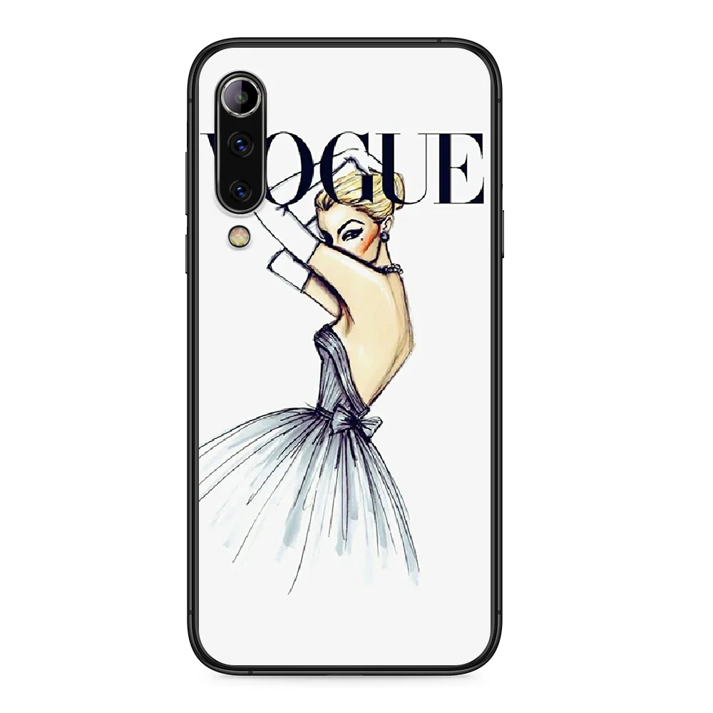 

Woman More Issues than Vogue Phone case For Xiaomi Mi 6 8 A1 Note3 A2 9 CC9 9T A3 MIX 2 2S 3 9 Lite SE Pro black back painting
