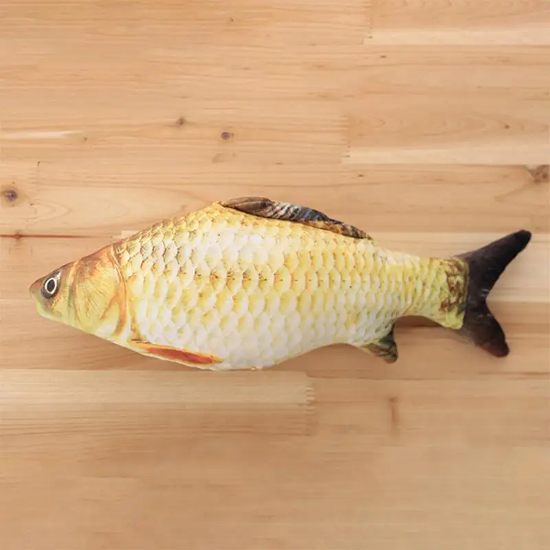

Pet Cat Chew Toy Realistic Fish Toy For Pets Cats Interactive Kitten Bite Resistant Cleaning Teeth Toys With Catnip Cat Supplies
