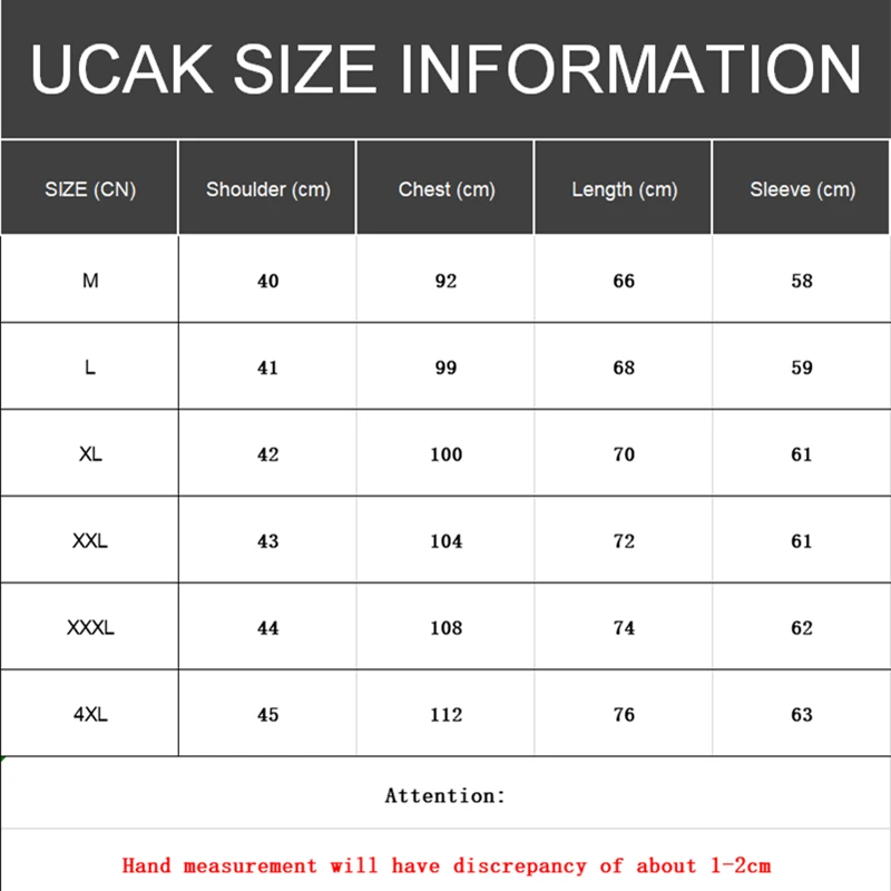 

UCAK Brand New Streetwear Solid Color V-Neck T Shirt Men Clothing Spring Autumn Classic Basic Casual Long Sleeve T-Shirt U5291