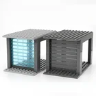 Блокирующие автомобильные вращающиеся ворота гаражные ворота MOC мини-город военное оружие playmobil фигурки brinquedos строительные блоки мини-игрушки