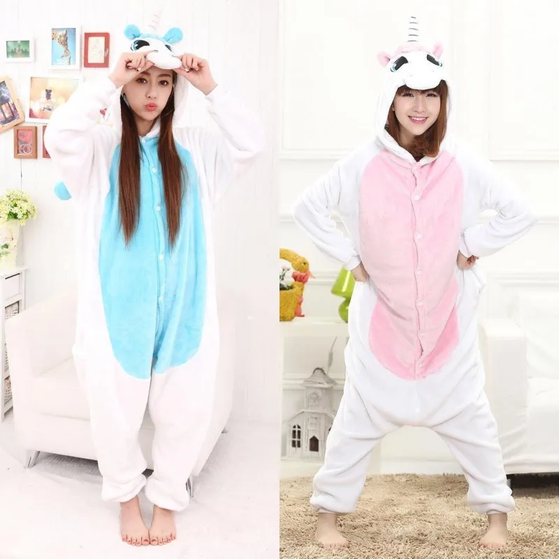 

Adult Unicorn Pajamas Set Winter Warm Pyjamas Women Onesie Sleepwear Pijama Unicornio Nightie Onesies For Adults