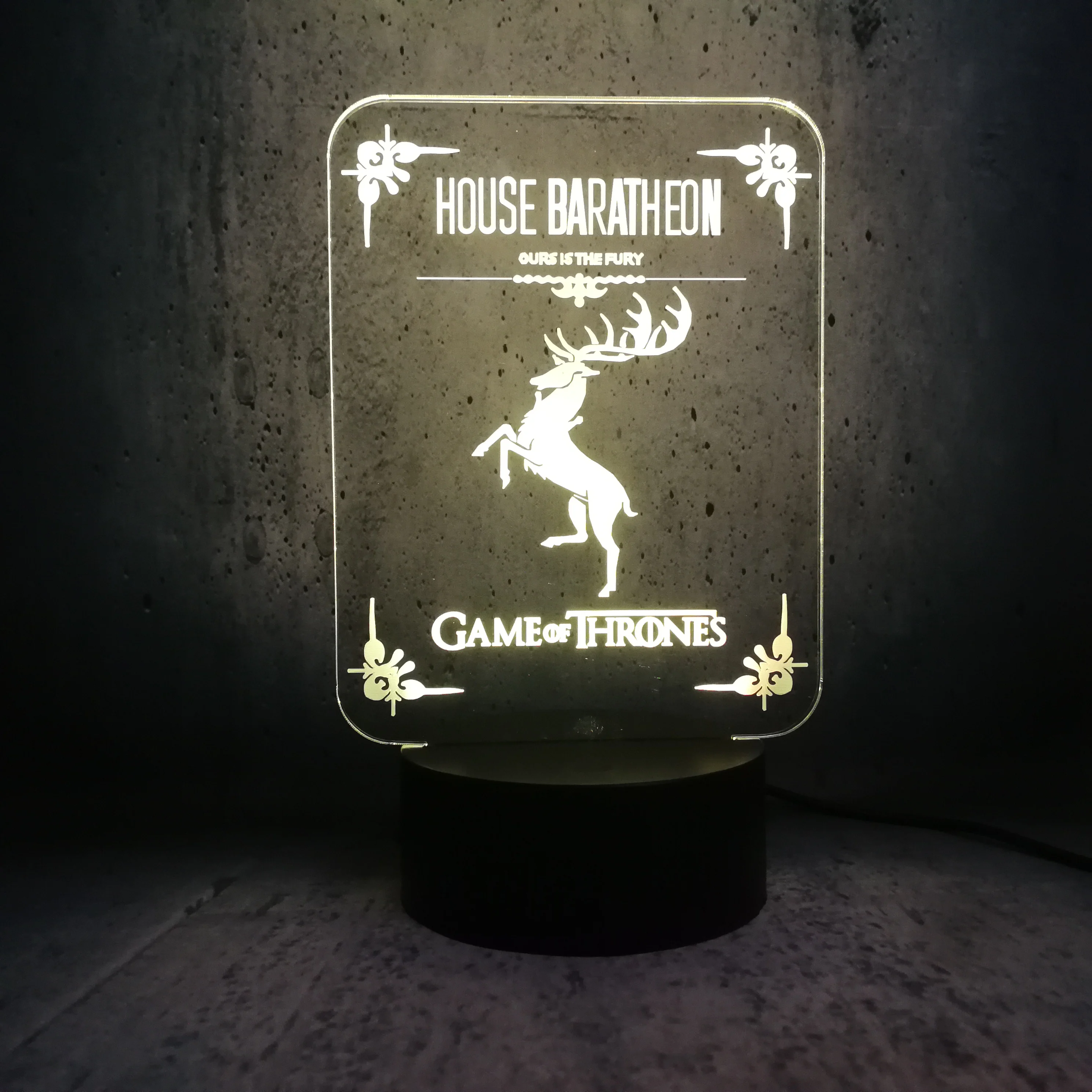 Домик barathoon moon lamp OURS это FURY 3D светодиодный светильник для игр престолов ночной