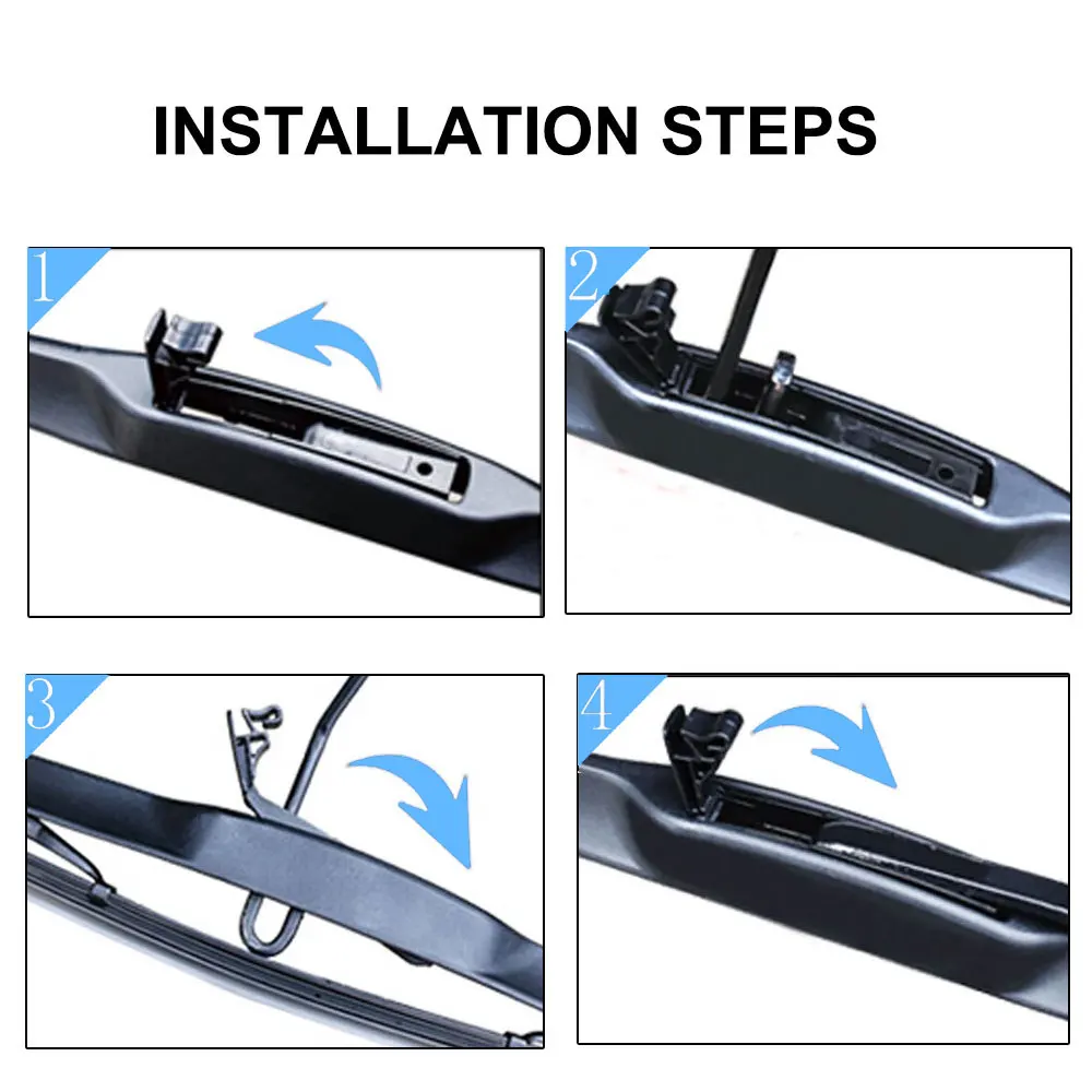 

For Mazda 2 Mazda2 Demio DJ 2015 2016 2017 2018 2019 Accessories Car Front Windscreen Wiper Blades Brushes Cutter U Type J Hook