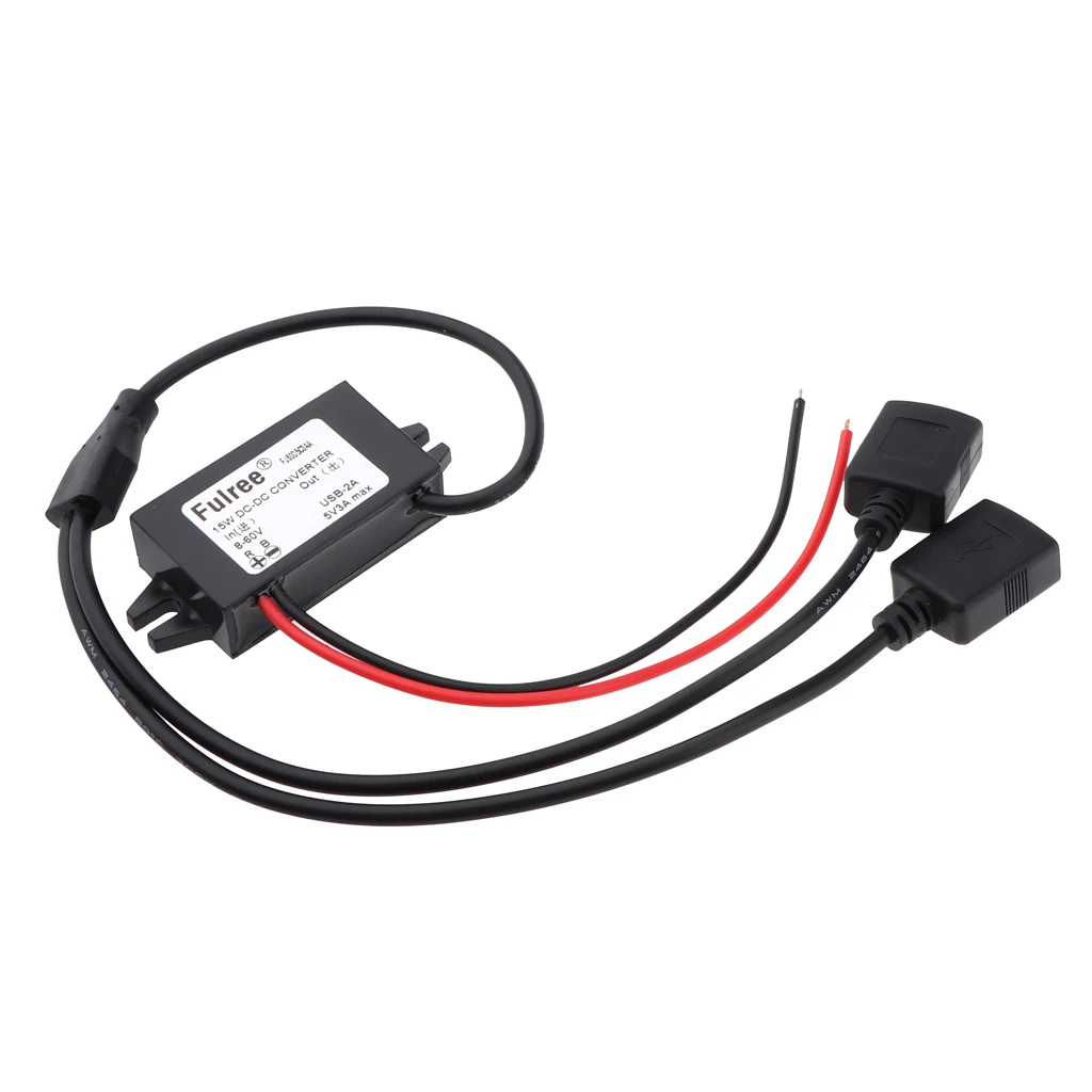 Автомобильный преобразователь напряжения с USB интерфейсом постоянного тока 8 60 в