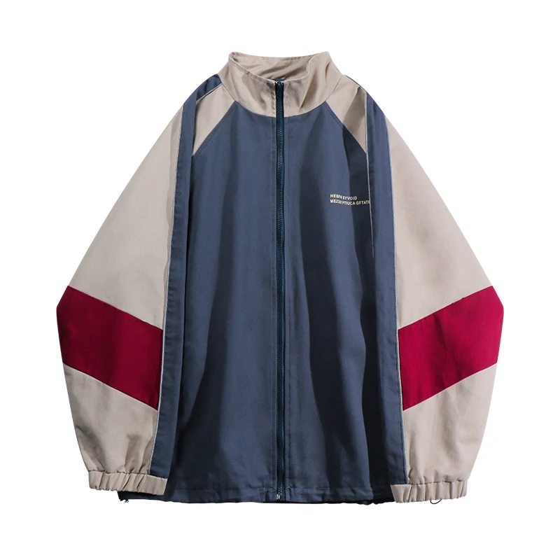 

New Men's Spring Color Contrast Reflective Loose Casual Temperament Youth Fashion Jacket Hombre Streetwear