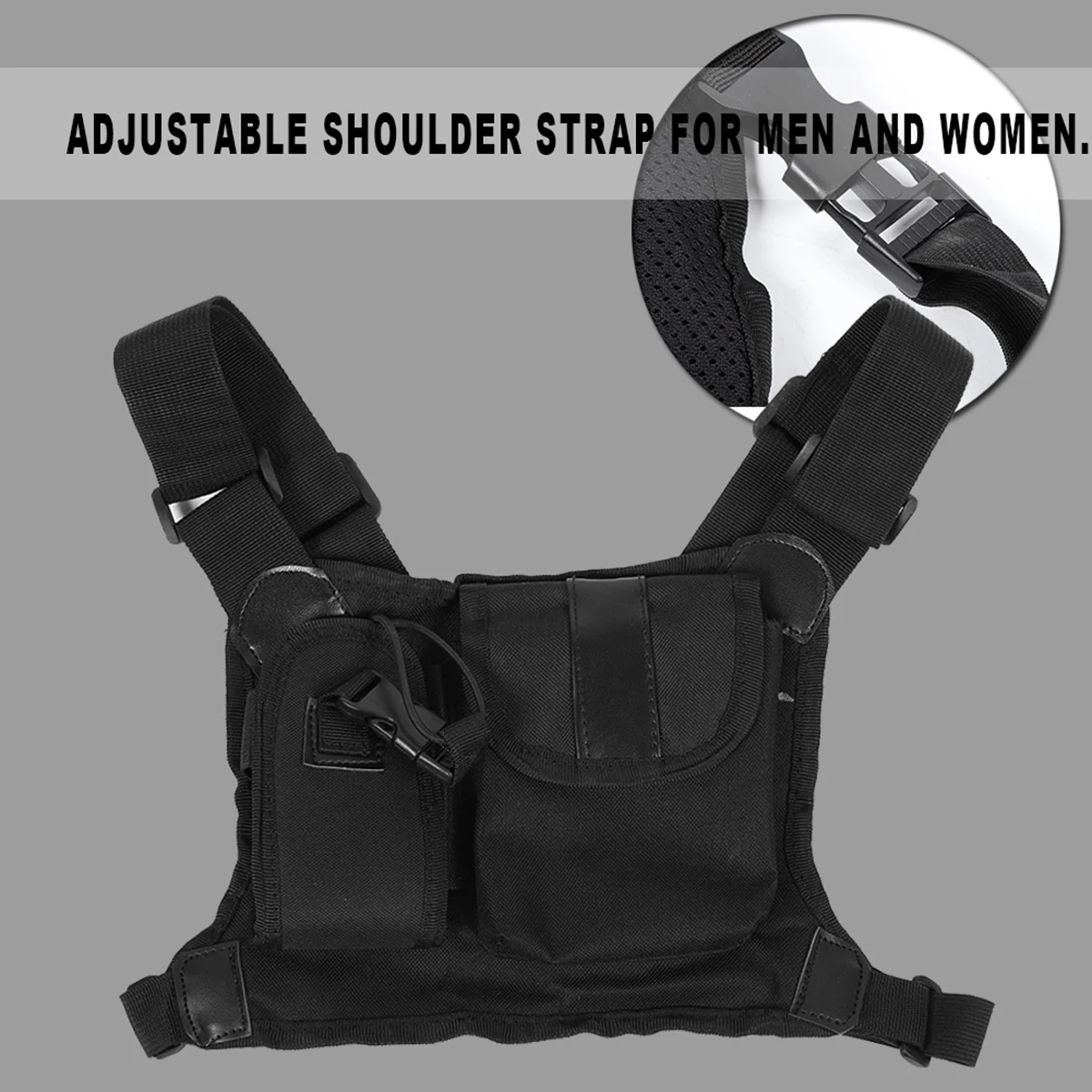 Сумка для рации SOONHUA Two Way Radio Chest Pocket Pack Backpack Accessory Pouch Holder Carry Bags on.
