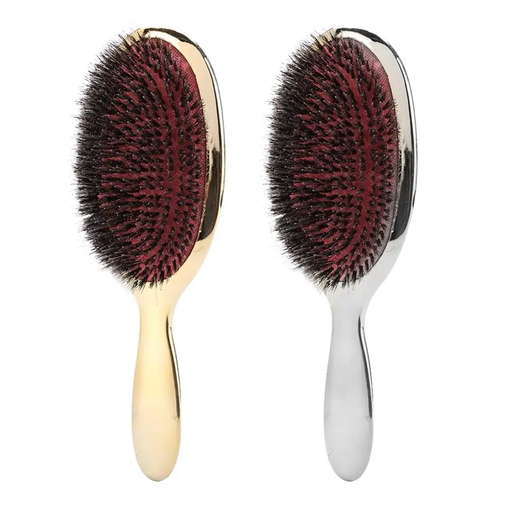 1 шт. Овальный кабан щетины и нейлона гребень для волос мини анти статический Уход