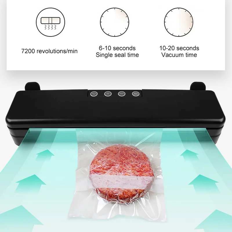 

110V/220V Household Vacuum Sealer Packaging Machine Automatic Food Vacuum Sealer Portable Electric Vacuum Sealer for Food Saver