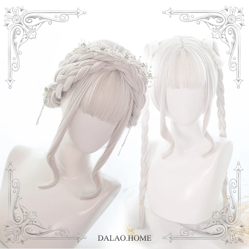 

High Quality Soft Girl Mixed Color Lolita Moonstone Bunches Wig Costume Party