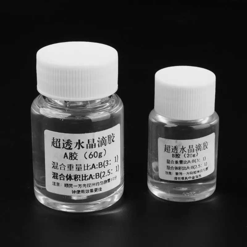 

Ultra-transparent AB Crystal Glue Two Component Epoxy Resin Sealant Quick Drying