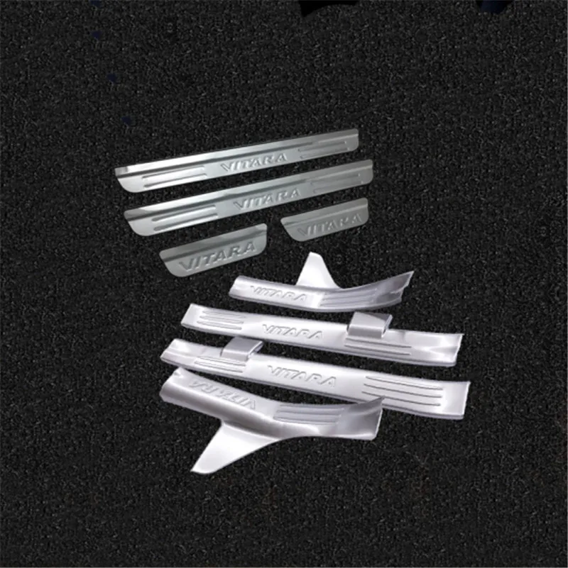 

Car styling stainless steel Inside + outside door sill Scuff Plate Welcome Pedal For Suzuki Vitara 2018-2015 Car accessories
