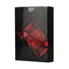 2021 54 шт.компл. игральные карты черный водонепроницаемый узор покер настольная игра коллекция прочных портативных развлекательных пасьянсов инструменты