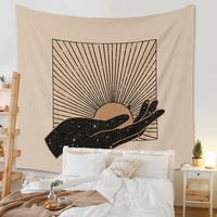 sun moon tapestry hippie illustrator wall hanging cloth bohemian celestial flowers tepestries home decoration carpet background