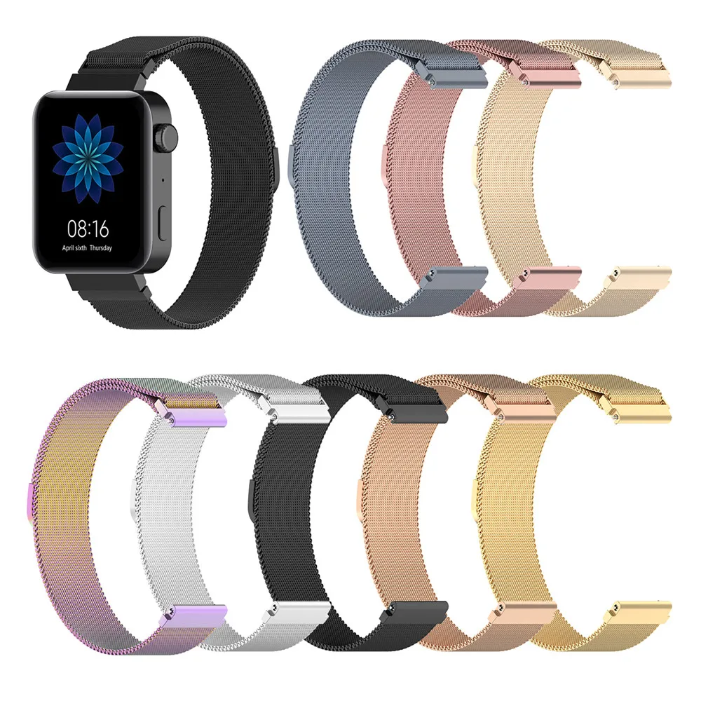 18 мм нержавеющая сталь сетчатый ремешок для часов Ремешок Для Xiaomi Smartwatch