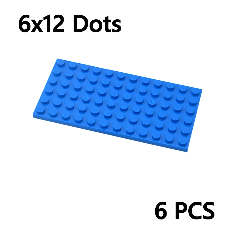 6 шт. Собираются частицы 6x12 тонкие фигуры Кирпичи Образовательные DIY Строительные блоки Креативный размер Совместимость с игрушками 3028 Подарки на.