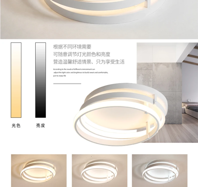 Chandelierrec современные светодиодные потолочные лампы для гостиной, спальни, низкие потолки, затемняющие лампы AC85~ 265 В, светильники для домашнего освещения