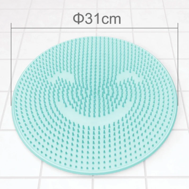 L Silicone Bath Shower Back Brush Massager Bath Foot Brush Dead Skin Anti Skid Pad Bath Mats - Цвет: L