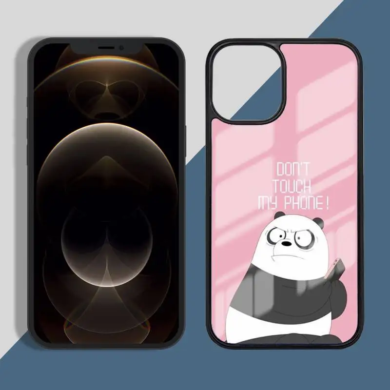 

Cartoon Cute Bear panda Phone Case for iPhone 11 12 pro XS MAX 8 7 6 6S Plus X 5S SE 2020 XR Hard PC