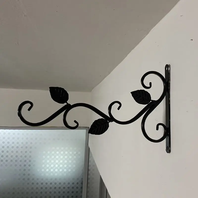 European Style Decorative Garden Hook for Flower Pot Hanging Bracket Wall Mounted Hook Iron Hanger Balcony Plants Holder