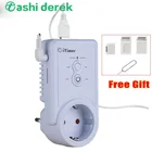 Розетка GSM 2G сетевая с датчиком температуры, с разъемом для Sim-карты, Sms-команды