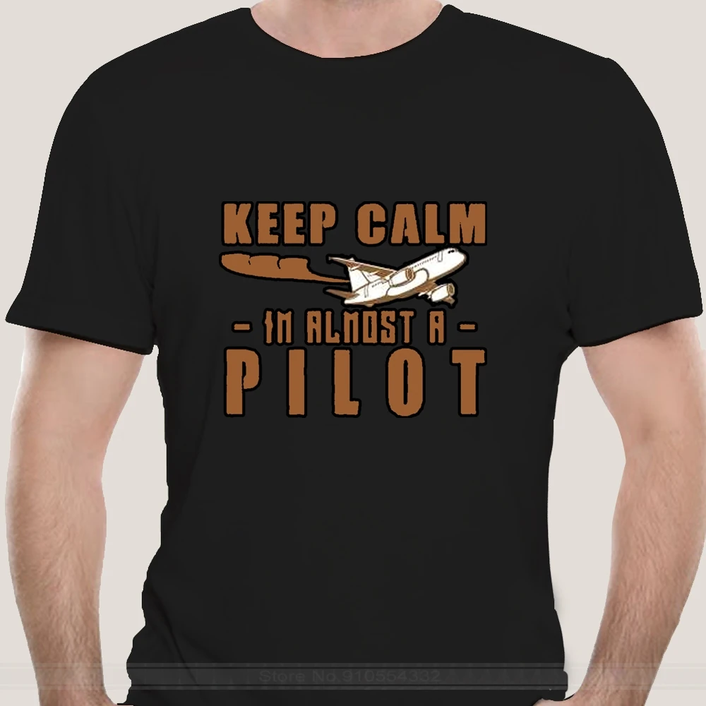 Забавная Мужская футболка с надписью KEEP CALM IM A PILOT летная авиационным самолетом