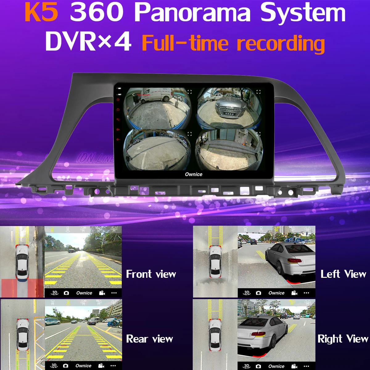 360° Panoramic Camera 4G SIM 8Core 4G+64G Android 9.0 Car Multimedia Radio For Hyundai Sonata 9 2015-2017 GPS SPDIF DSP CarPlay |