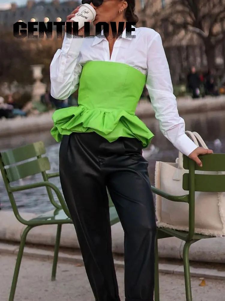 

Fashion Green Puffy Hem Corset Women Wrap Top With Open Shoulders Designer Clothes Strapless Tube Top 2022 Tank Aesthetic Bodice