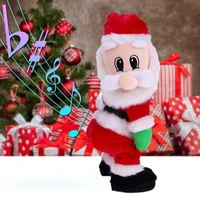 2020 christmas new year 14 inch musical electric twerk singing dancing santa clause hip shake figure twisted hip toys