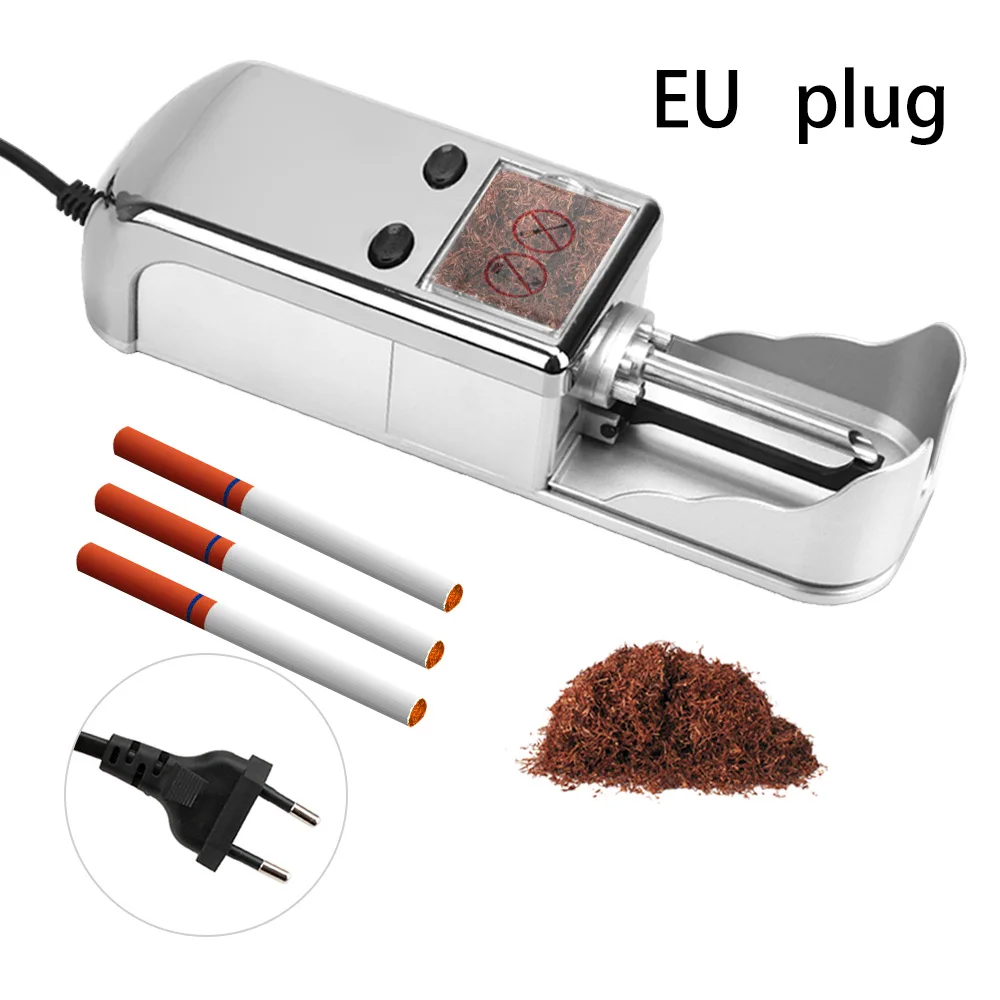 

Cigarette Wrapping Machine Automatic Tobacco Rolling EU Plug Electric Herb Roller DIY Pipe Injector Smoking Accessories