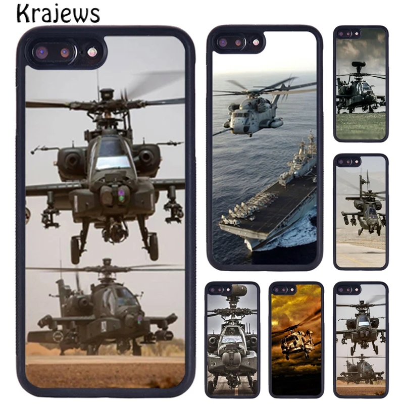 Чехол krajew для телефона в стиле милитари вертолет самолет iPhone X XR XS 11 12 Pro MAX 5 6 6S 7 8 Plus