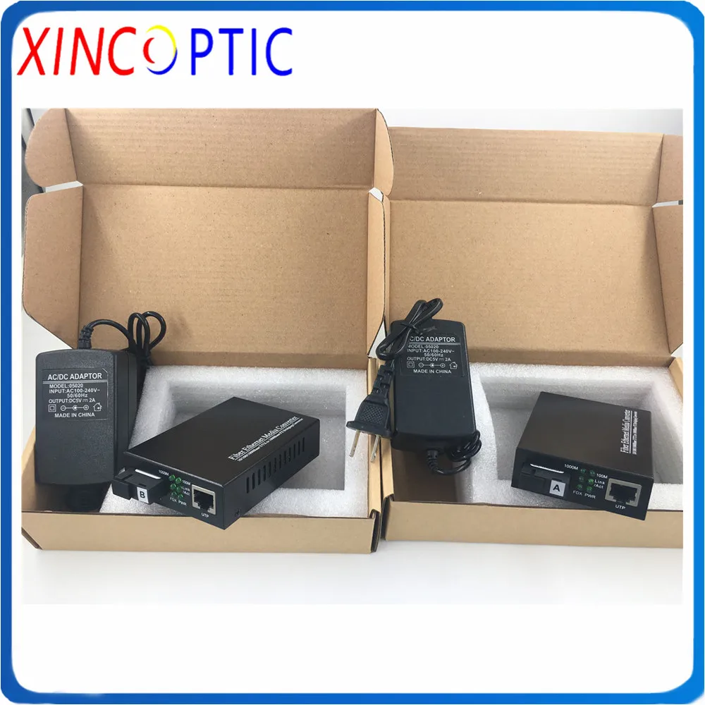 Медиаконвертер 1490/1550nm SC/UPC однопроводный медиаконвертер 80 км 1000 м /м гигабитный
