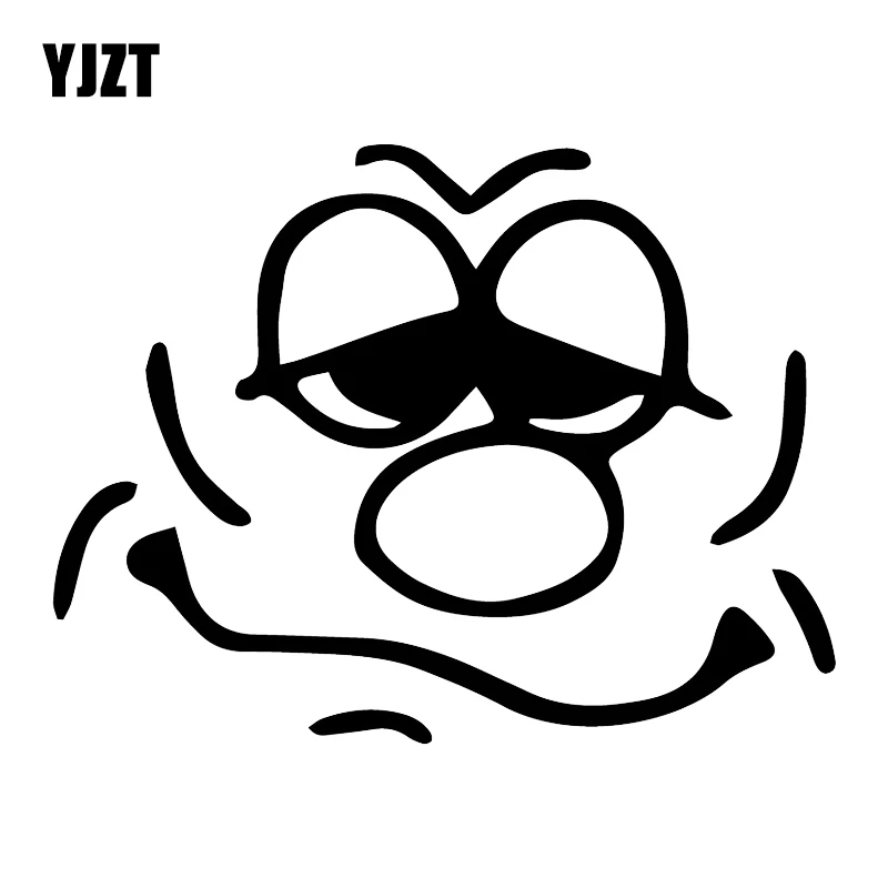 

YJZT 16.4X12.6CM Lost Expression Personality Vinyl Decal Cartoon Art Car Sticker C25-1054