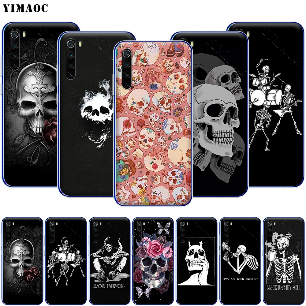Чехол для телефона YIMAOC Bones с черепом Xiaomi Redmi Note 8 8A 7 6 5 5A Pro 4X 4A Prime Plus|Бамперы| |