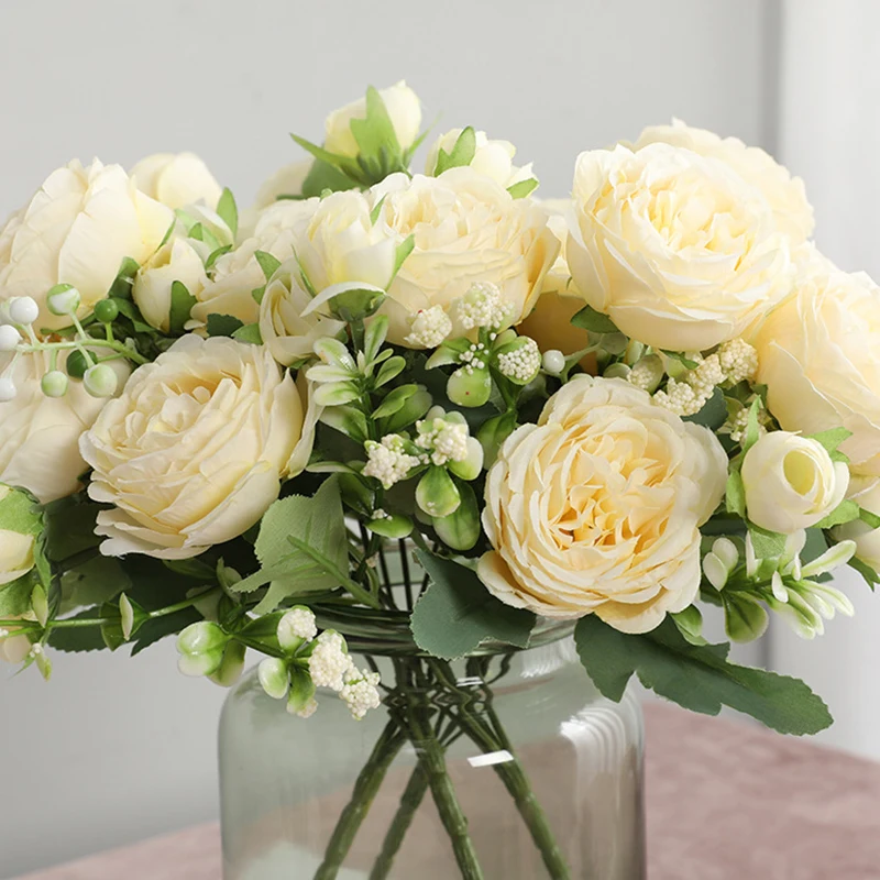 1 Шелковый Букет пионов семейные вечерние весенние украшения свадебные