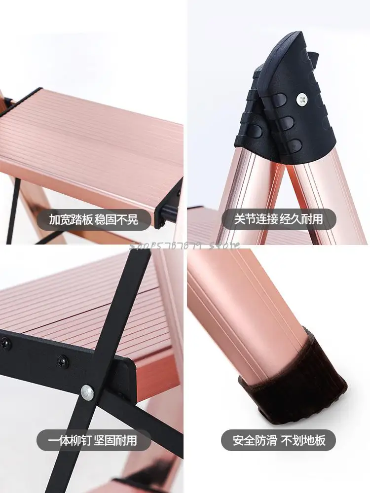Multi Functional Family Flower Ladder Folding Indoor Aluminum Alloy Small Thickening Three Step Herringbone Storage | Мебель