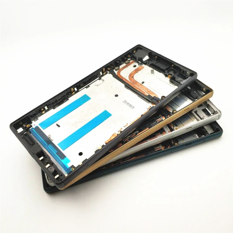 Оригинальный ЖК-дисплей для Sony Xperia Z5, пластина, средняя рамка, рамка, корпус, крышка с заглушкой для Xperia Z5 Dual E6653 E6603 E6633 E6683