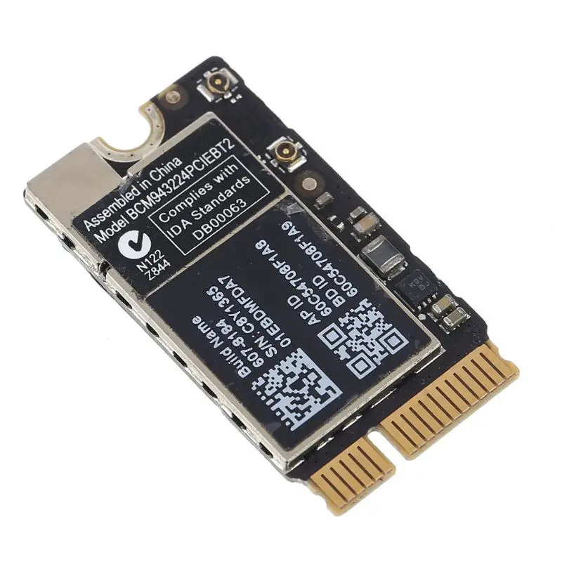 Сетевая карта BCM943224PCIEBT2 2 4/5G WiFi BT 4 0 Mini PCIe для mac OS Macbook X6HA|Сетевые карты| |