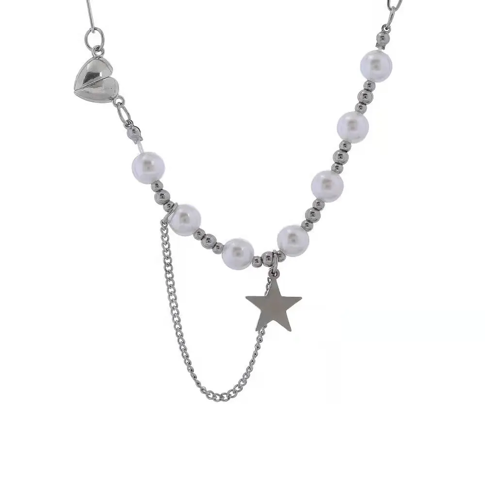 

Изысканная винтажная белая жемчужная цепочка ожерелье для женщин металлическая звезда кисточка ожерелье модное банкетное ювелирное издел...