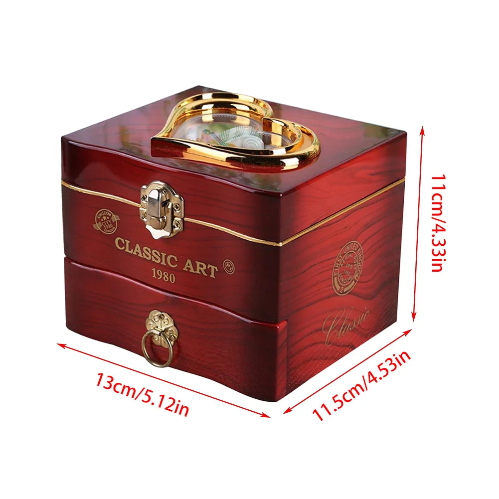 

DIY Music Box Jewelry Box Rotating Ballerina Dancing Girl Bedroom Mirror Table Jewelry Storage Crafts Decoration Ornaments