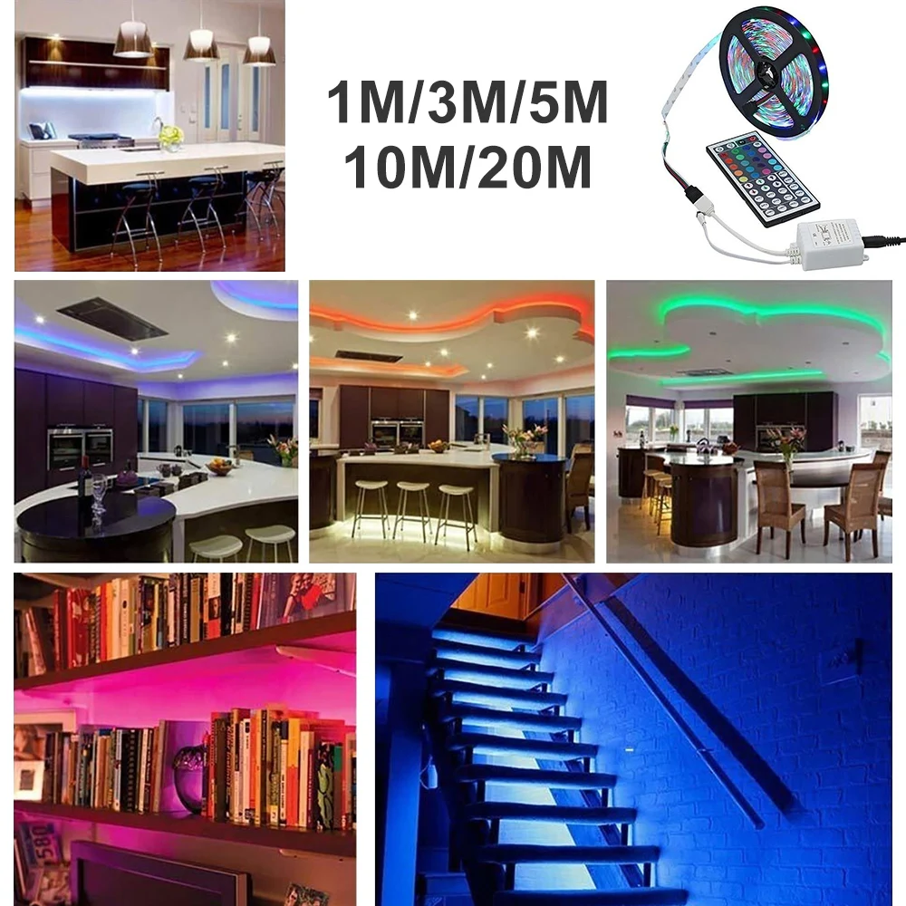 1/3/5/10/20 м RGB Светодиодные ленты светильник SMD 3528 USB светодиодные s Гибкая ночника