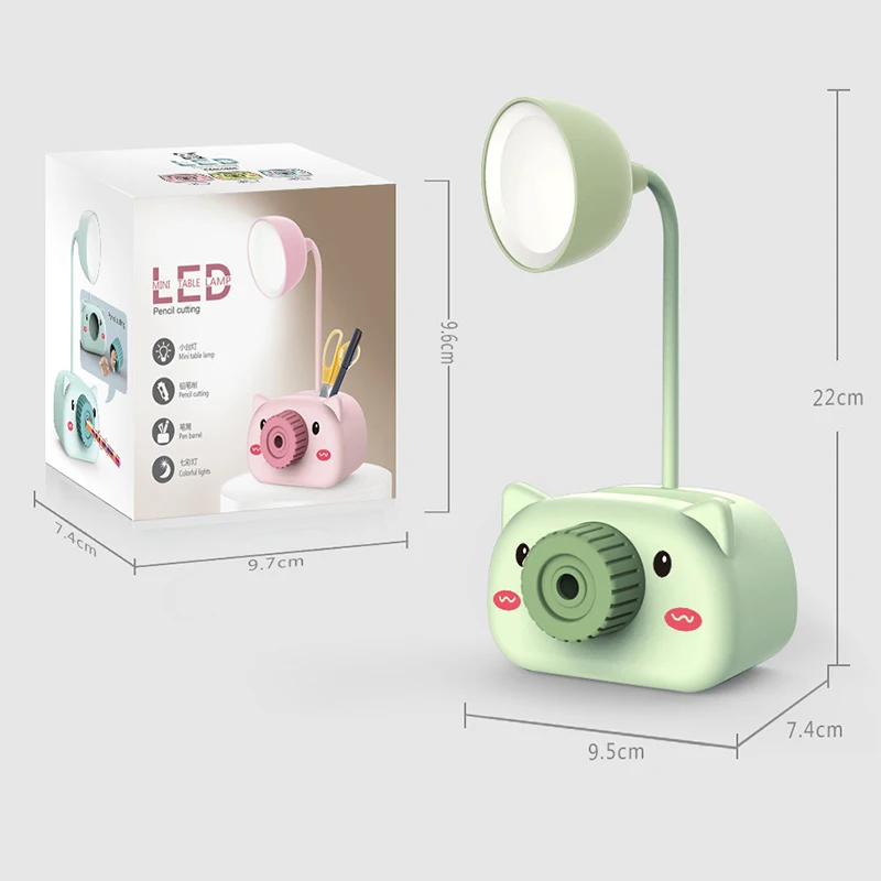 

Desk Lamp With Pencil Sharpener Storage Pen Holder Led Table Lamp Students Desk Light Study Eye Protection Reading Light