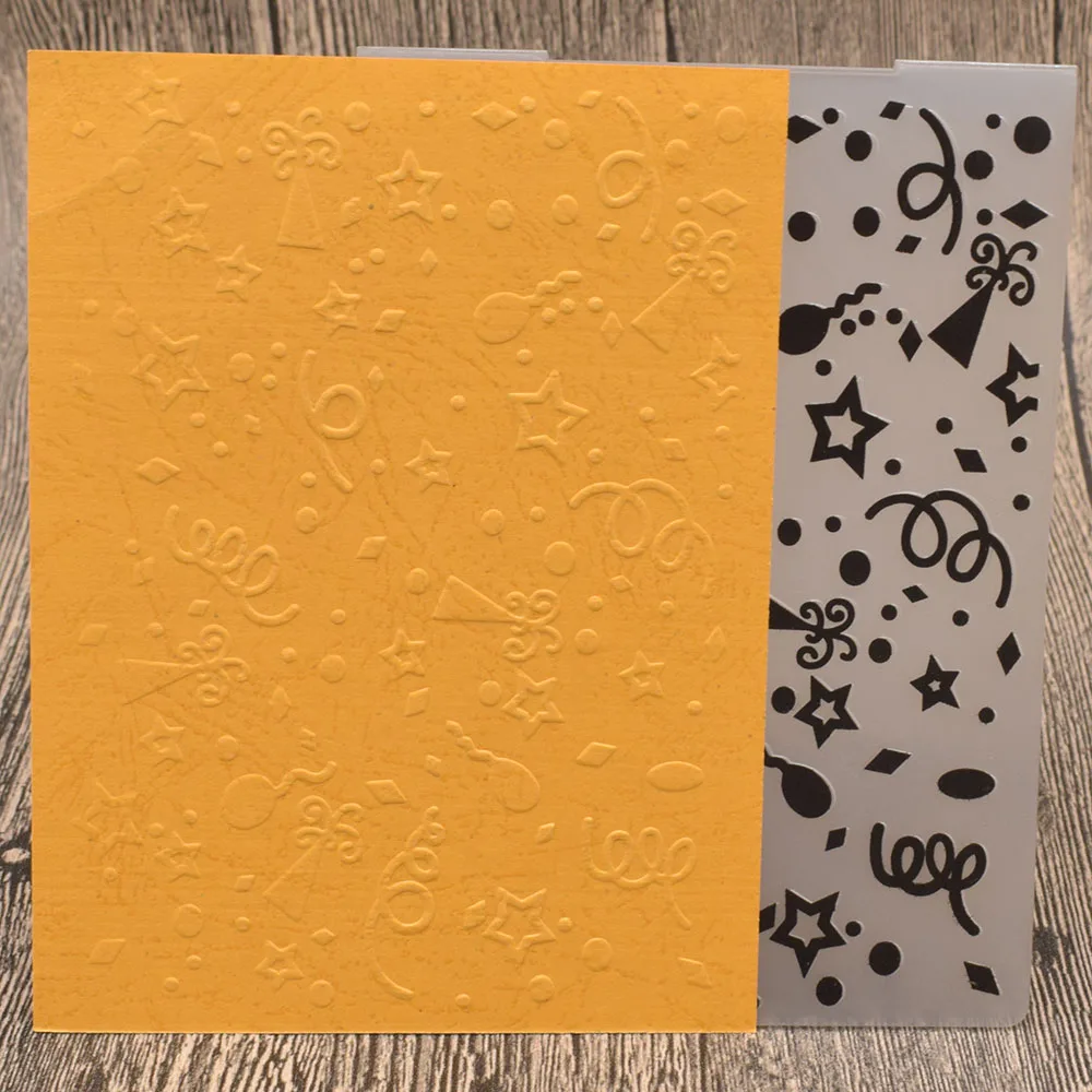 Celebratory Fireworks Plastic Embossing Folders for Card Making DIY Scrapbooking album Decoration Paper Craft Template | Дом и сад