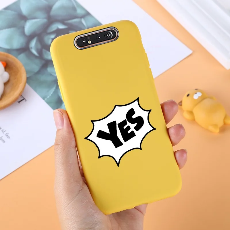Yello ТПУ чехол для samsung Galaxy A80 силиконовый милый для samsung задняя крышка A 80 A805F A50 A70 A10 A20 A10S A40 протектор черный