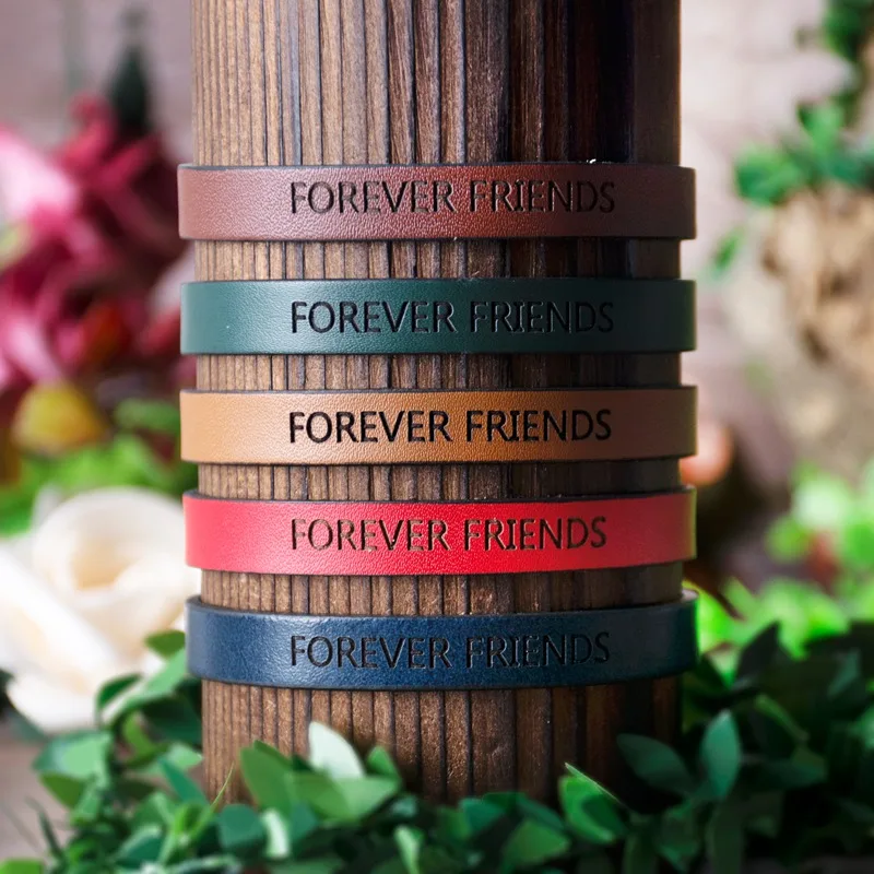 Женский браслет из натуральной кожи FOREVER FRIENDS винтажный подарок ювелирной дружбы