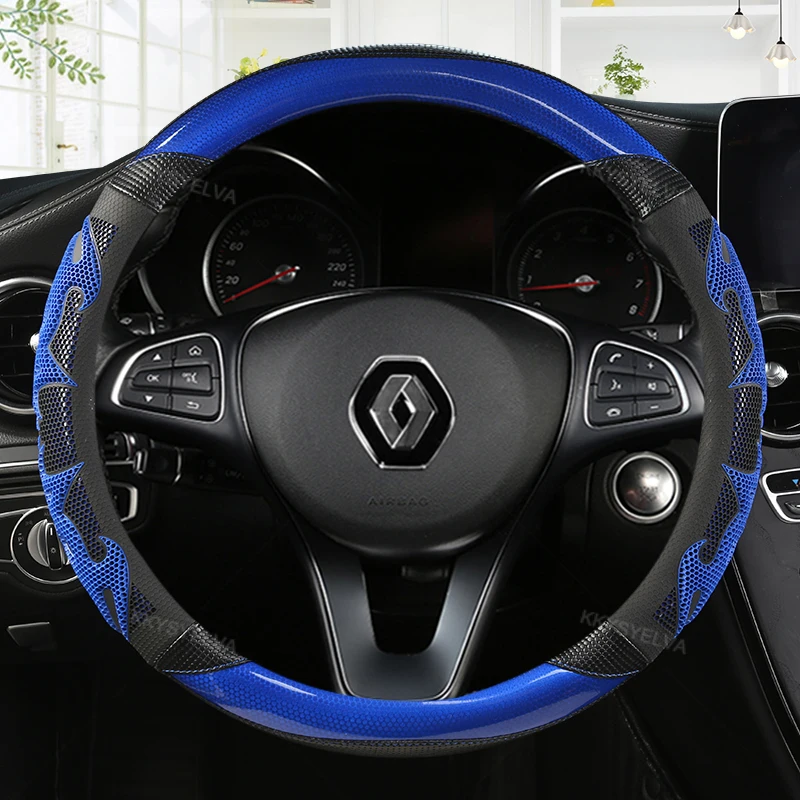 Кожаный чехол на руль автомобиля для Renault Clio Fluence Megane Laguna Talisman Captur Kadjar Kaptur Koleos Scenic Espace