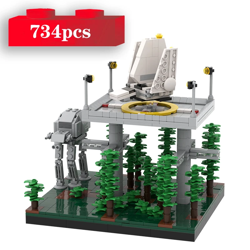 

Star Movie Imperial Military Base Battle of Endor AT-AT Walker Shuttle Spaceship Building Blocks Bricks Toys for Children Gifts