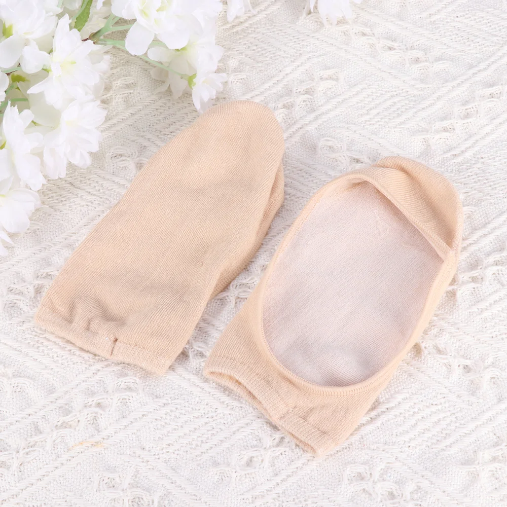 

3 Pairs of Bamboo Fiber Silicone Socks Anti-Skid Boat Socks Invisible Socks Shallow Mouth Socks (Black)