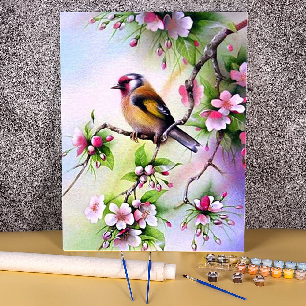 

Животные птицы DIY Краска по номерам упаковка Акриловые краски 50*70 картина по номерам украшение для стен дети оптовая продажа рисование